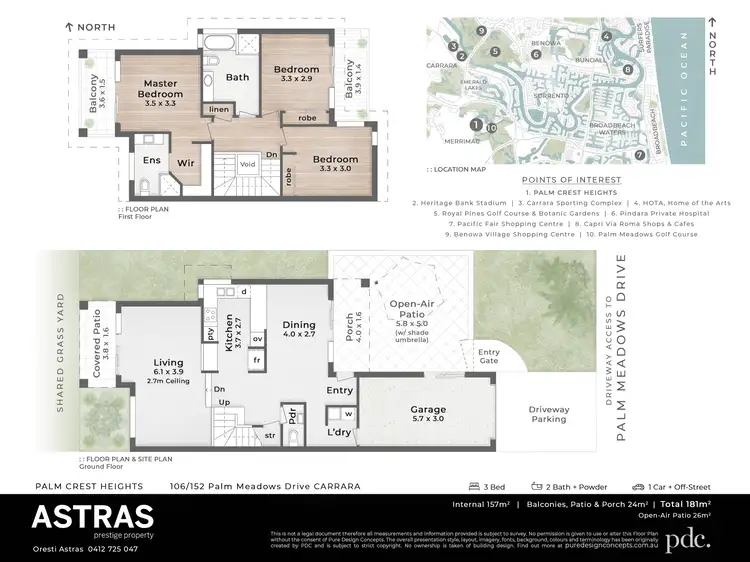 Floorplan of Homely townhouse listing, 106/152 Palm Meadows Drive, Carrara QLD 4211