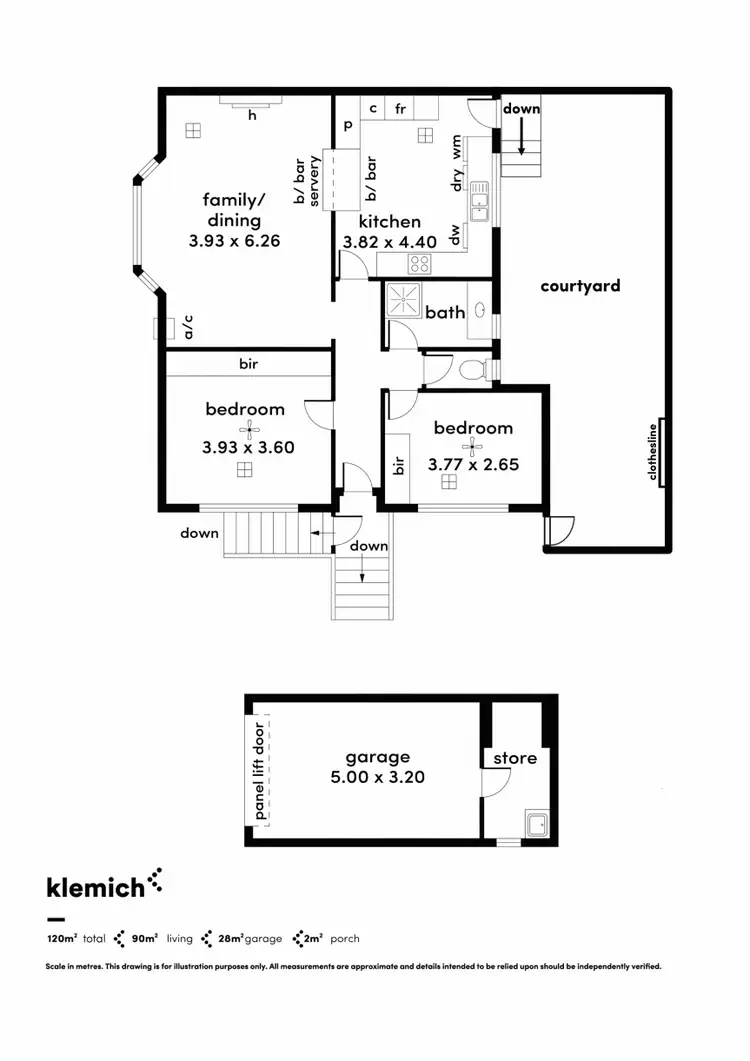 Floorplan of Homely unit listing, 1/17 Statenborough Street, Leabrook SA 5068