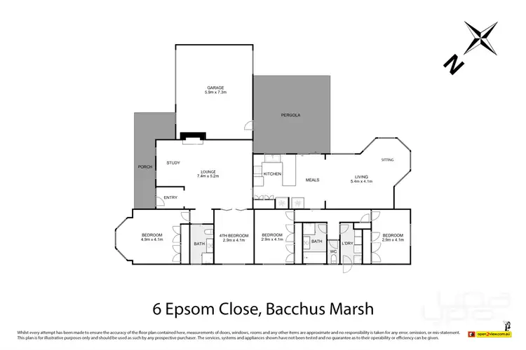 Floorplan of Homely house listing, 6 Epsom Close, Bacchus Marsh VIC 3340