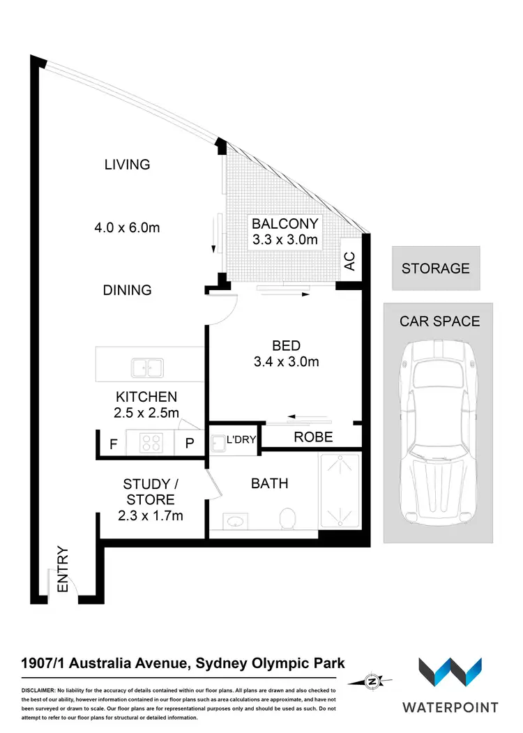 Floorplan of Homely apartment listing, 1907/1 Australia Avenue, Sydney Olympic Park NSW 2127
