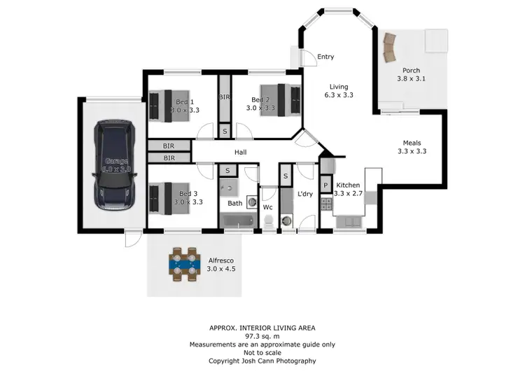 Floorplan of Homely unit listing, 2/48 Mayfair Drive, West Wodonga VIC 3690