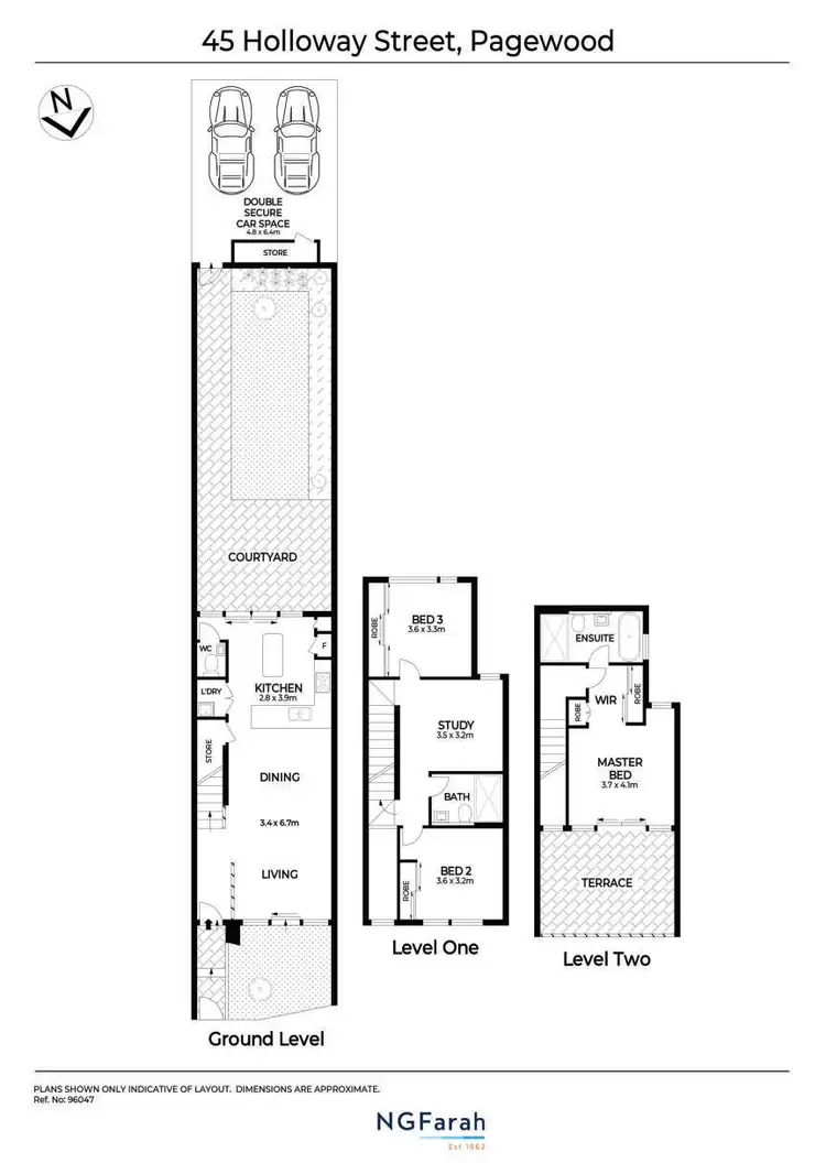 Floorplan of Homely townhouse listing, 45 Holloway Street, Pagewood NSW 2035