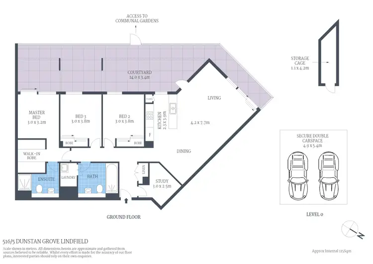 Floorplan of Homely apartment listing, 516/5 Dunstan Grove, Lindfield NSW 2070