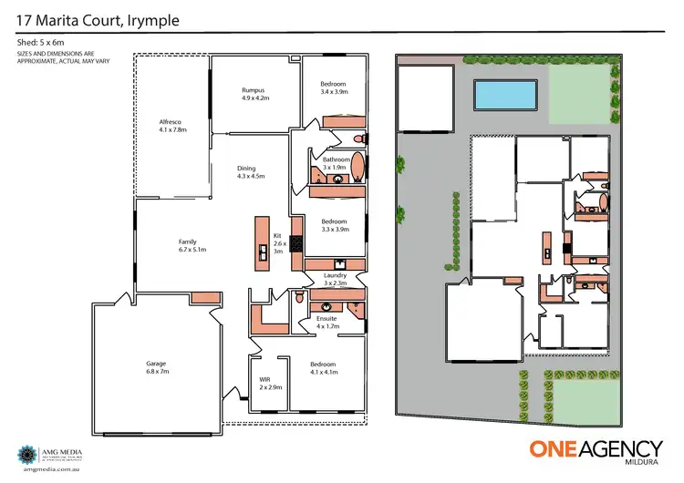 Floorplan of Homely house listing, 17 Marita Court, Irymple VIC 3498
