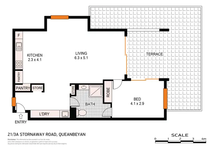 Floorplan of Homely apartment listing, 21/3A Stornaway Road, Queanbeyan NSW 2620