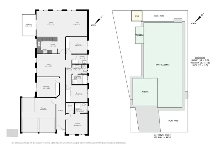 Floorplan of Homely house listing, 23 Tummel Circle, Whyalla Jenkins SA 5609