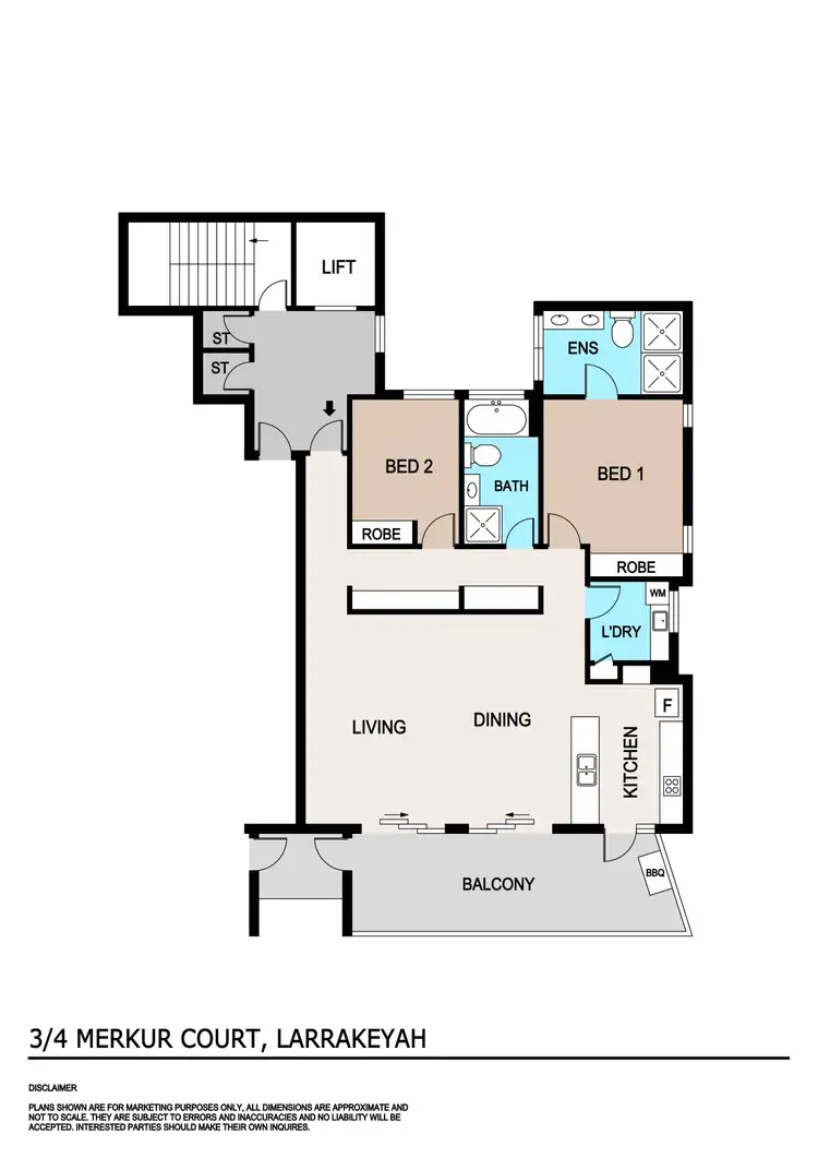 Floorplan of Homely unit listing, 3/4 Merkur Court, Larrakeyah NT 820