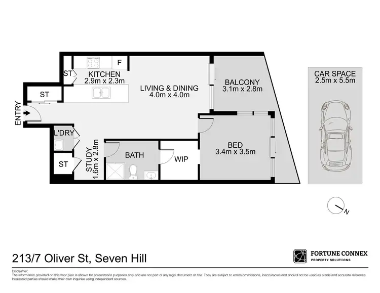 Floorplan of Homely apartment listing, B213/7 Olive Street, Seven Hills NSW 2147