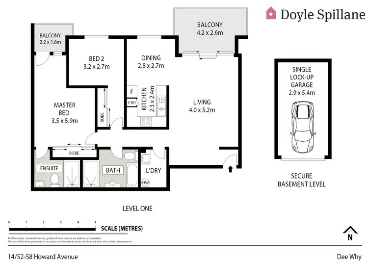 Floorplan of Homely unit listing, 14/52-58 Howard Avenue, Dee Why NSW 2099