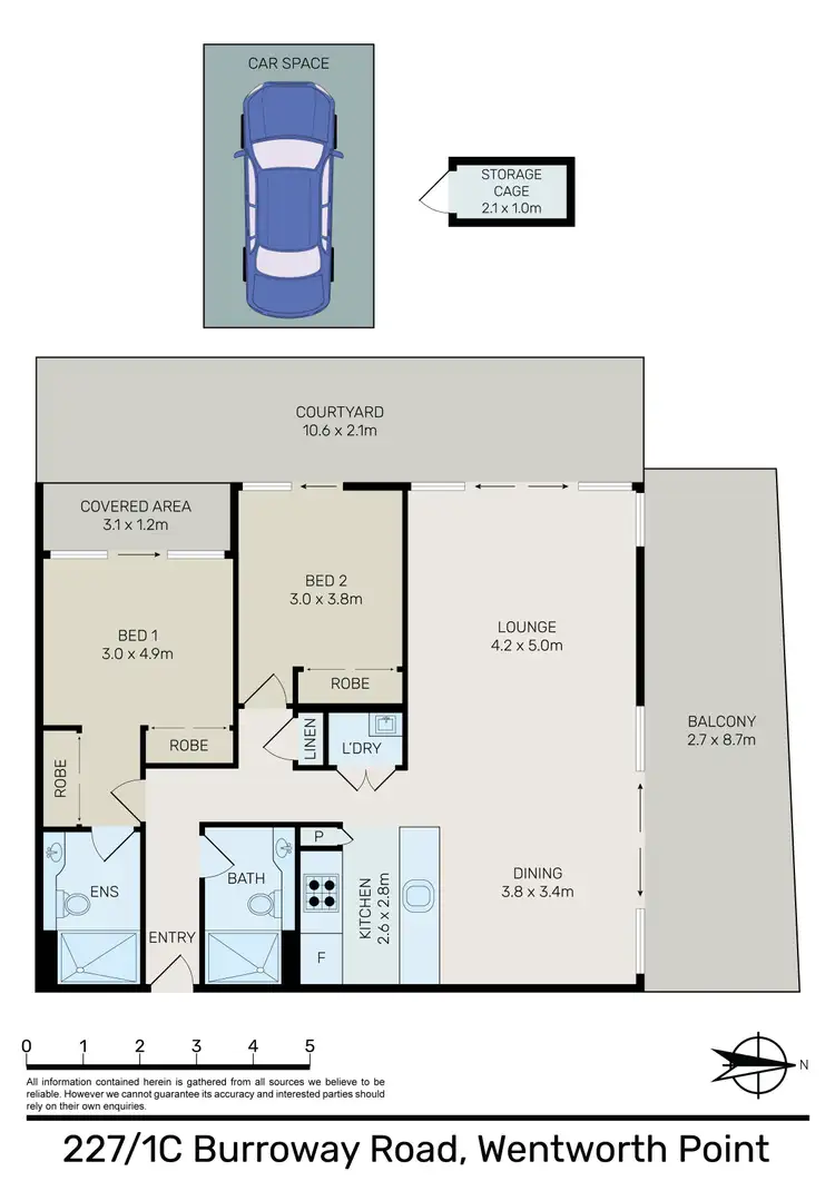 Floorplan of Homely apartment listing, 227/1C Burroway Road, Wentworth Point NSW 2127