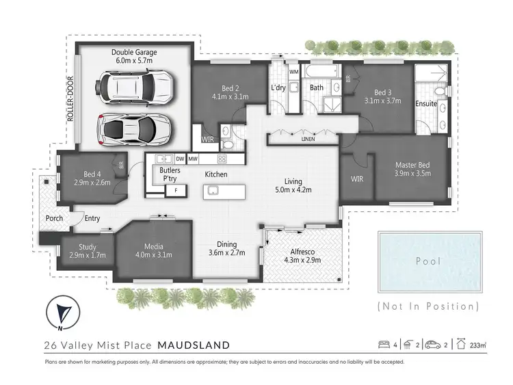 Floorplan of Homely house listing, 26 Valley Mist Place, Maudsland QLD 4210