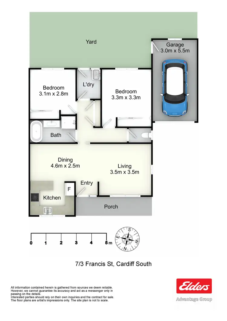 Floorplan of Homely unit listing, 7/3 Francis Street, Cardiff South NSW 2285