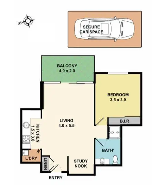Floorplan of Homely apartment listing, 403/39 Orara Street, Waitara NSW 2077
