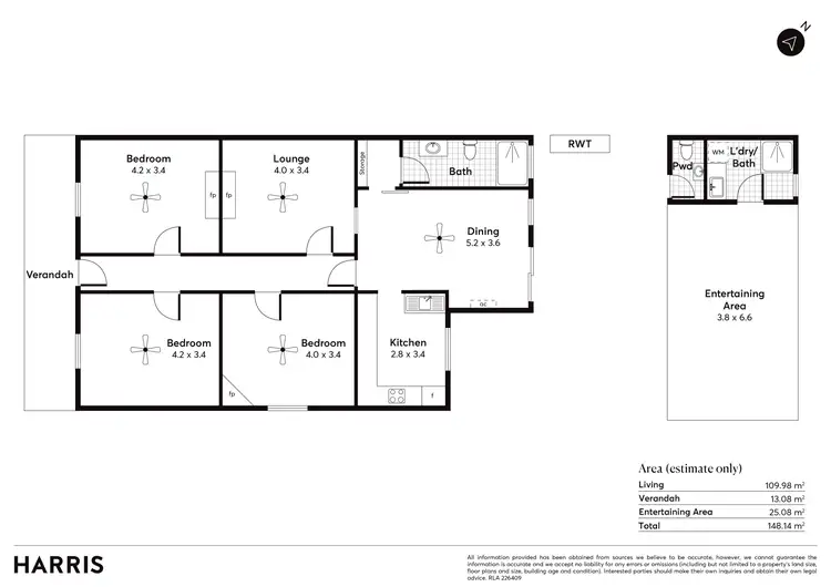 Floorplan of Homely house listing, 10 Ryan Street, Moonta SA 5558