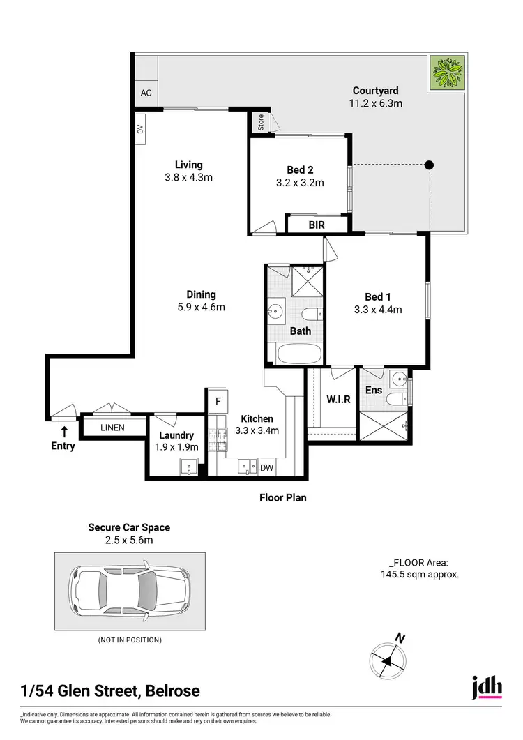 Floorplan of Homely apartment listing, 1/54 Glen Street, Belrose NSW 2085
