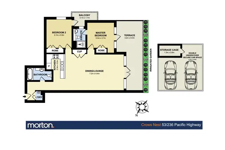Floorplan of Homely apartment listing, 53/236 Pacific Highway, Crows Nest NSW 2065