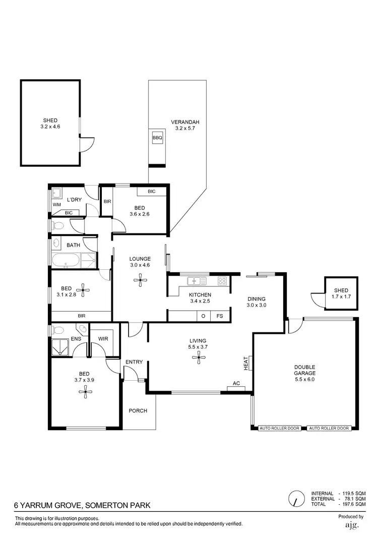 Floorplan of Homely house listing, 6 Yarrum Grove, Somerton Park SA 5044