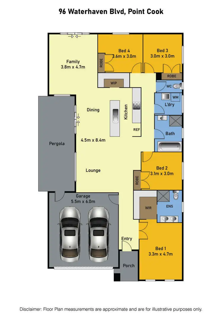 Floorplan of Homely house listing, 96 Waterhaven Boulevard, Point Cook VIC 3030