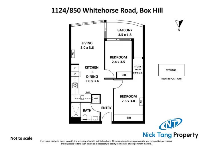 Floorplan of Homely apartment listing, 1124/850 Whitehorse Road, Box Hill VIC 3128