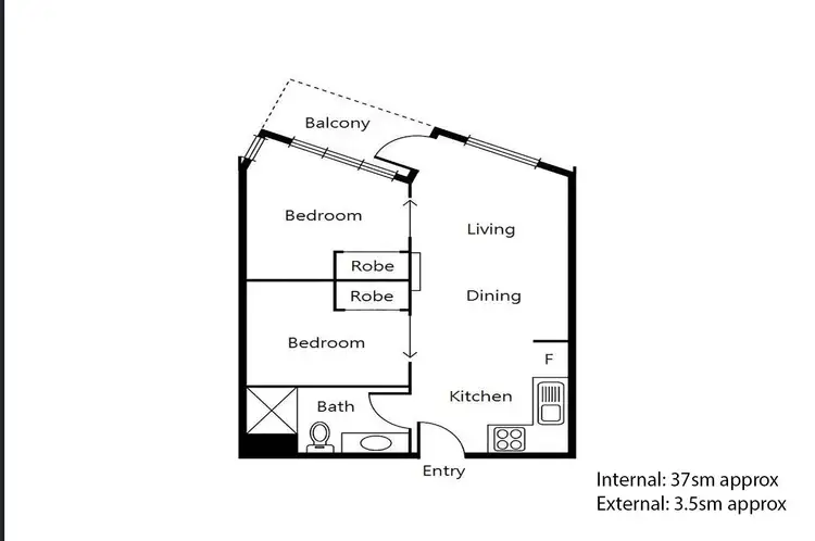 Floorplan of Homely apartment listing, 713/570 Swanston Street, Carlton VIC 3053