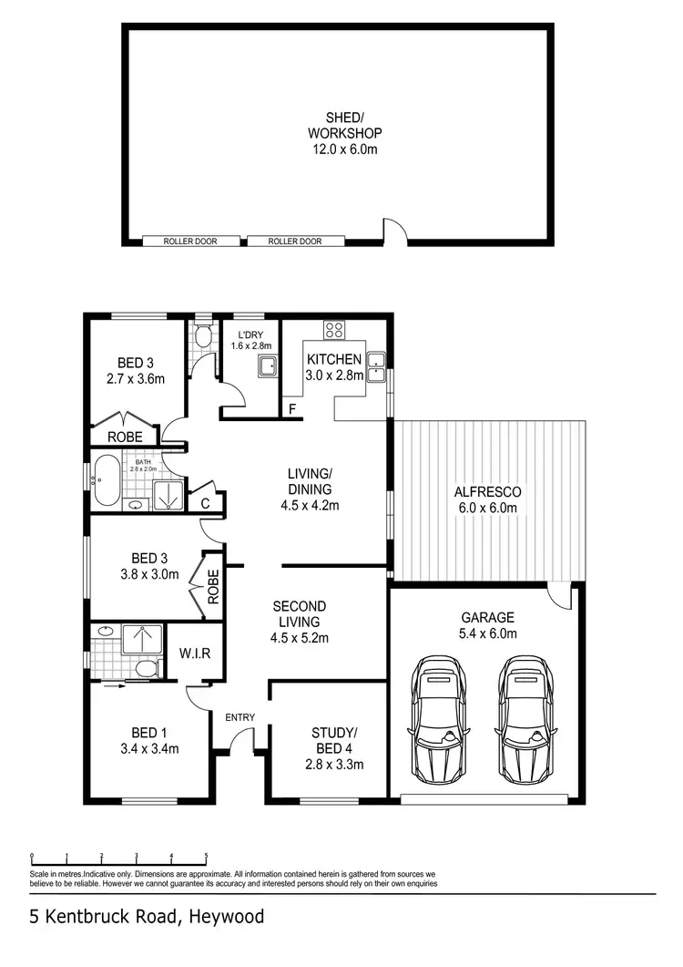 Floorplan of Homely house listing, 5 Kentbruck Road, Heywood VIC 3304