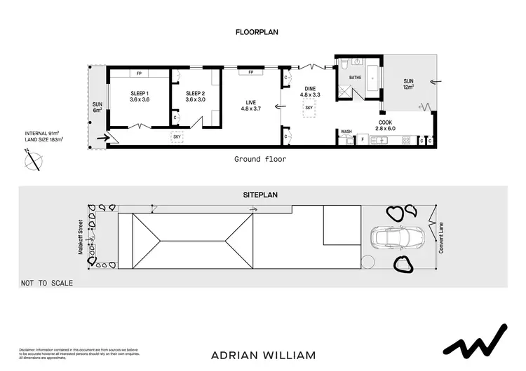 Floorplan of Homely house listing, 34 Malakoff Street, Marrickville NSW 2204