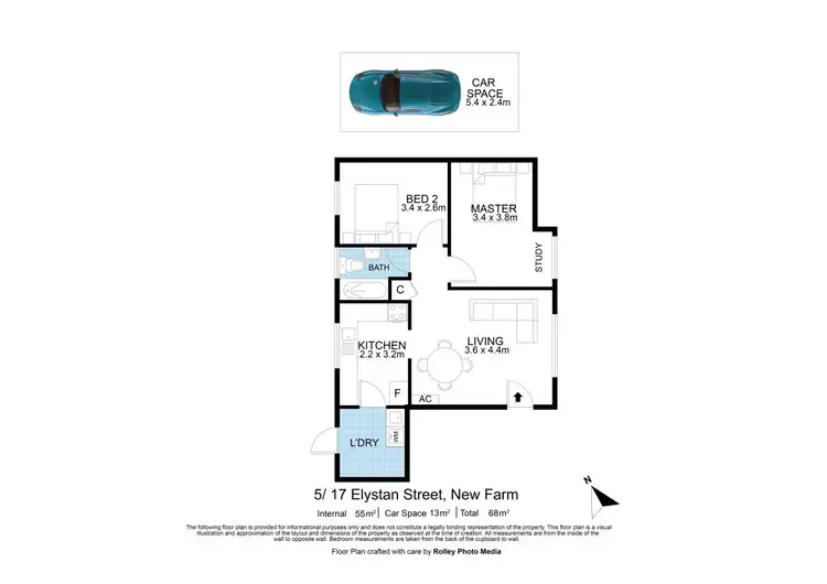 Floorplan of Homely apartment listing, 5/17 Elystan Road, New Farm QLD 4005