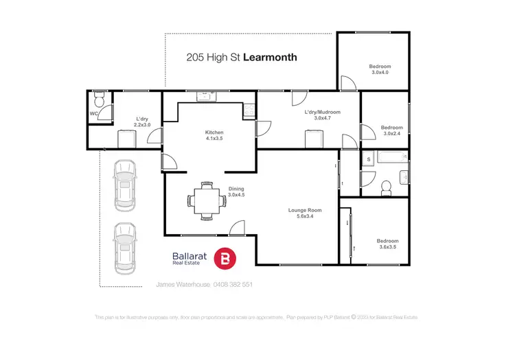 Floorplan of Homely house listing, 205 High Street, Learmonth VIC 3352