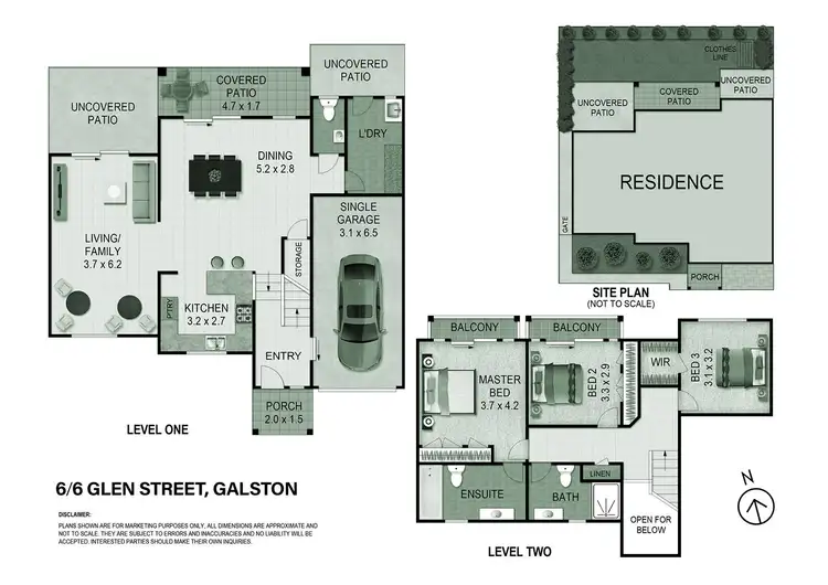 Floorplan of Homely townhouse listing, 6/6 Glen Street, Galston NSW 2159