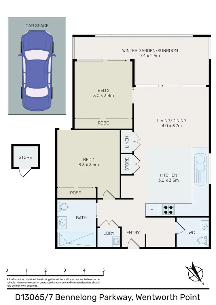 Floorplan of Homely apartment listing, D13065/7 Bennelong Parkway, Wentworth Point NSW 2127
