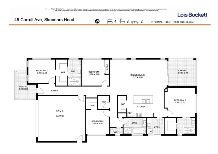 Floorplan of Homely house listing, 45 Carroll Avenue, Skennars Head NSW 2478