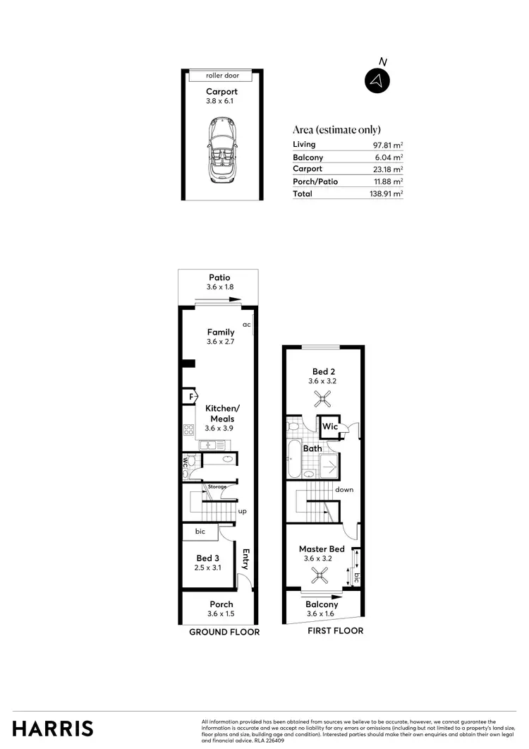 Floorplan of Homely townhouse listing, 22 Torrens Lane, Blakeview SA 5114