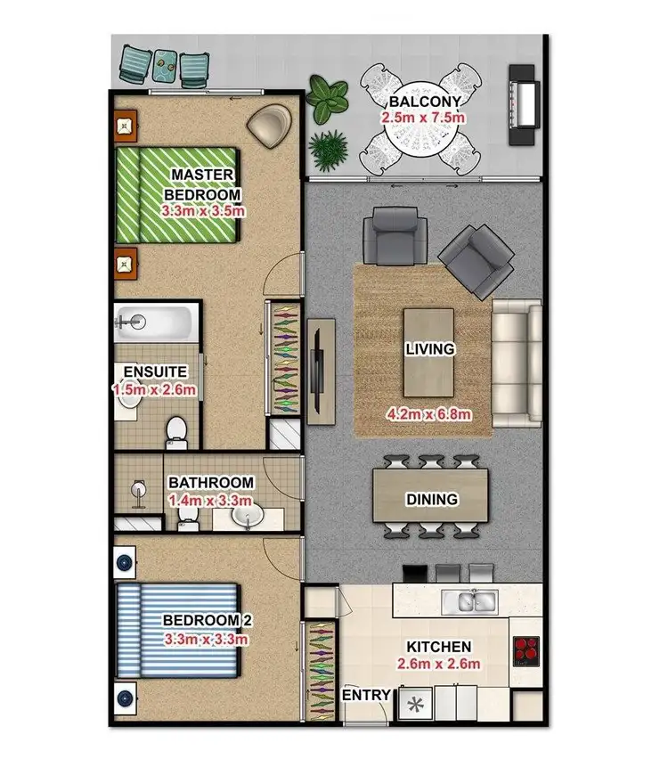 Floorplan of Homely apartment listing, Address available on request