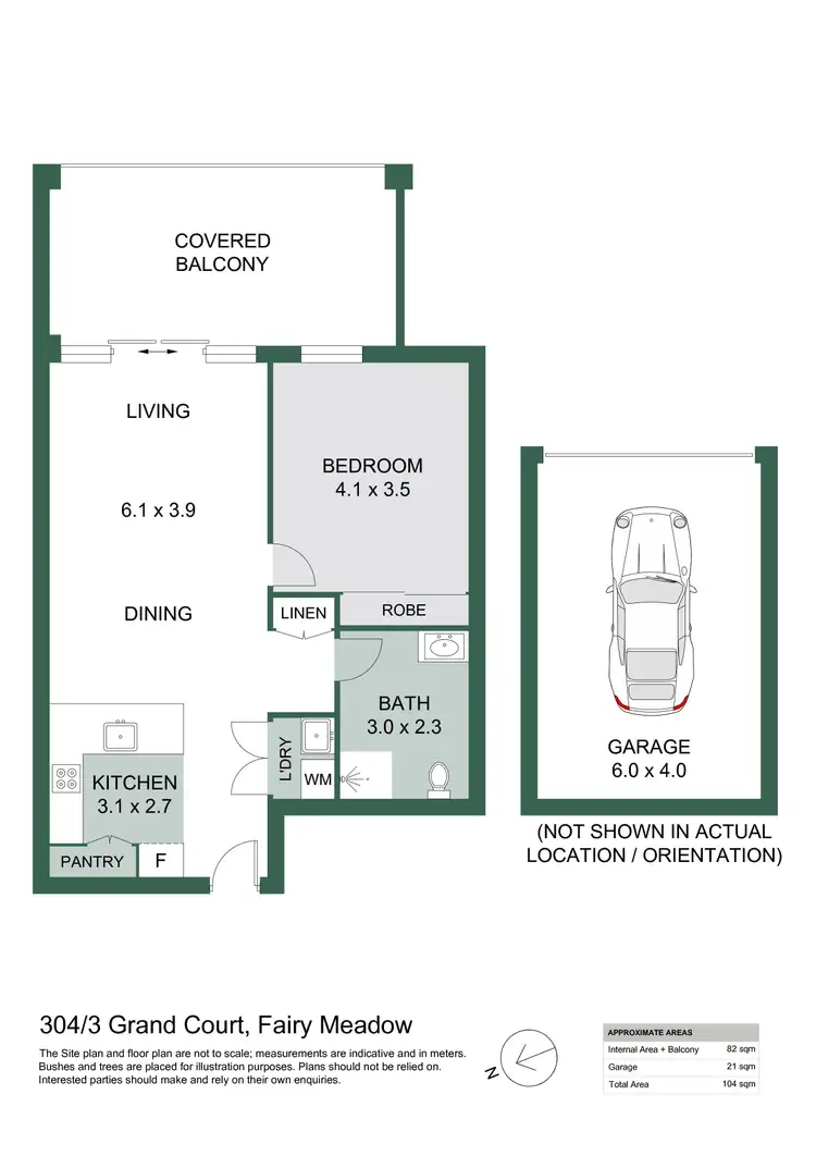 Floorplan of Homely apartment listing, 304/3 Grand Court, Fairy Meadow NSW 2519