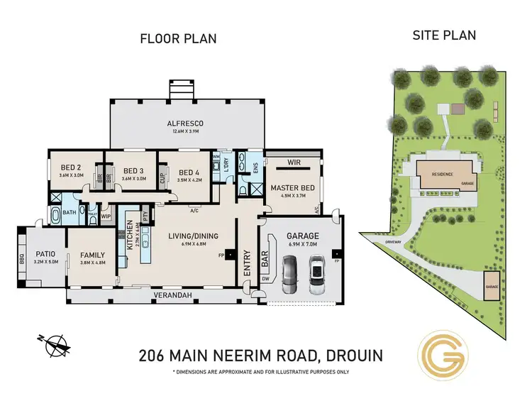 Floorplan of Homely house listing, 206 Main Neerim Road, Drouin VIC 3818