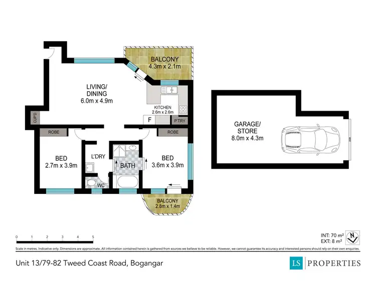 Floorplan of Homely unit listing, 13/79-83 Tweed Coast Road, Bogangar NSW 2488