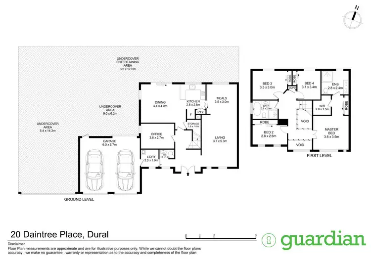 Floorplan of Homely house listing, 20 Daintree Place, Dural NSW 2158