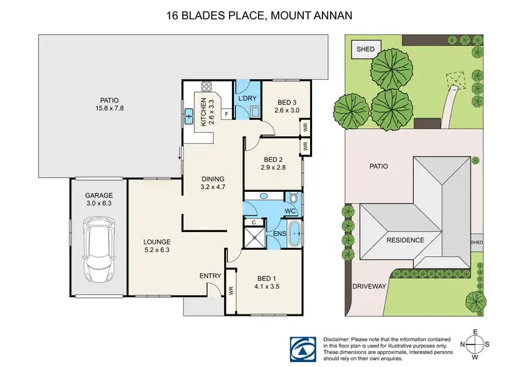 Floorplan of Homely house listing, 16 Blades Place, Mount Annan NSW 2567