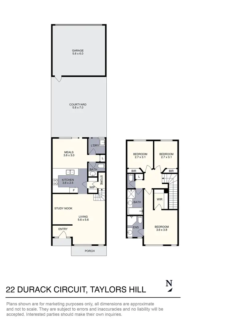 Floorplan of Homely unit listing, 22 Durack Circuit, Taylors Hill VIC 3037