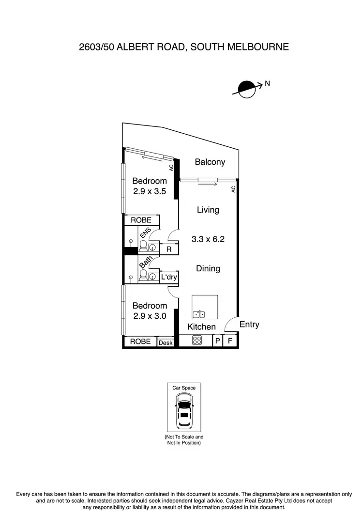 Floorplan of Homely apartment listing, 2603/50 Albert Road, South Melbourne VIC 3205