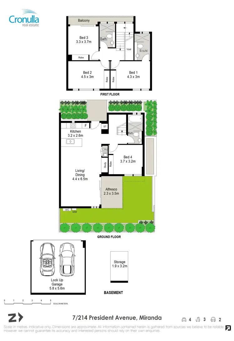 Floorplan of Homely townhouse listing, 7/216 President Avenue, Miranda NSW 2228
