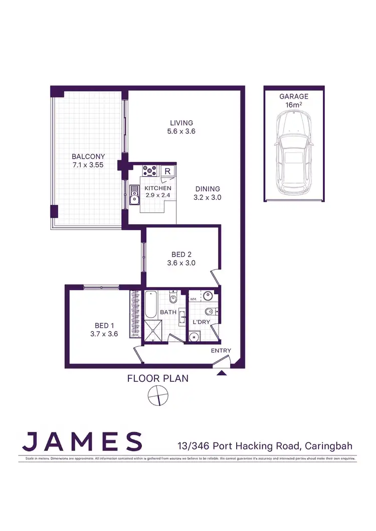 Floorplan of Homely unit listing, 13/346 Port Hacking Road, Caringbah NSW 2229