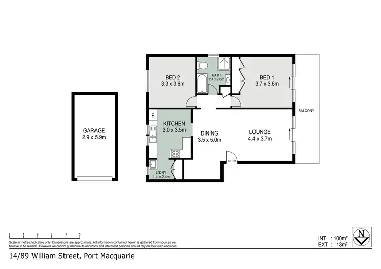 Floorplan of Homely unit listing, 14/89 William Street, Port Macquarie NSW 2444