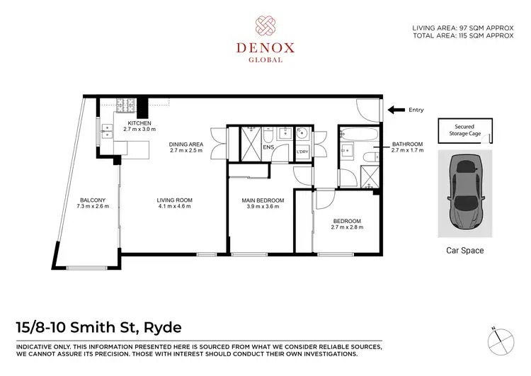 Floorplan of Homely apartment listing, 15/8-10 Smith Street, Ryde NSW 2112