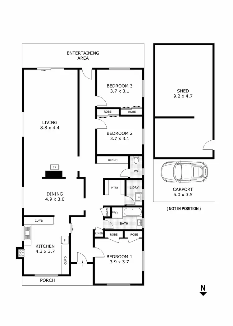 Floorplan of Homely house listing, 15 Chapel Street, Serpentine VIC 3517