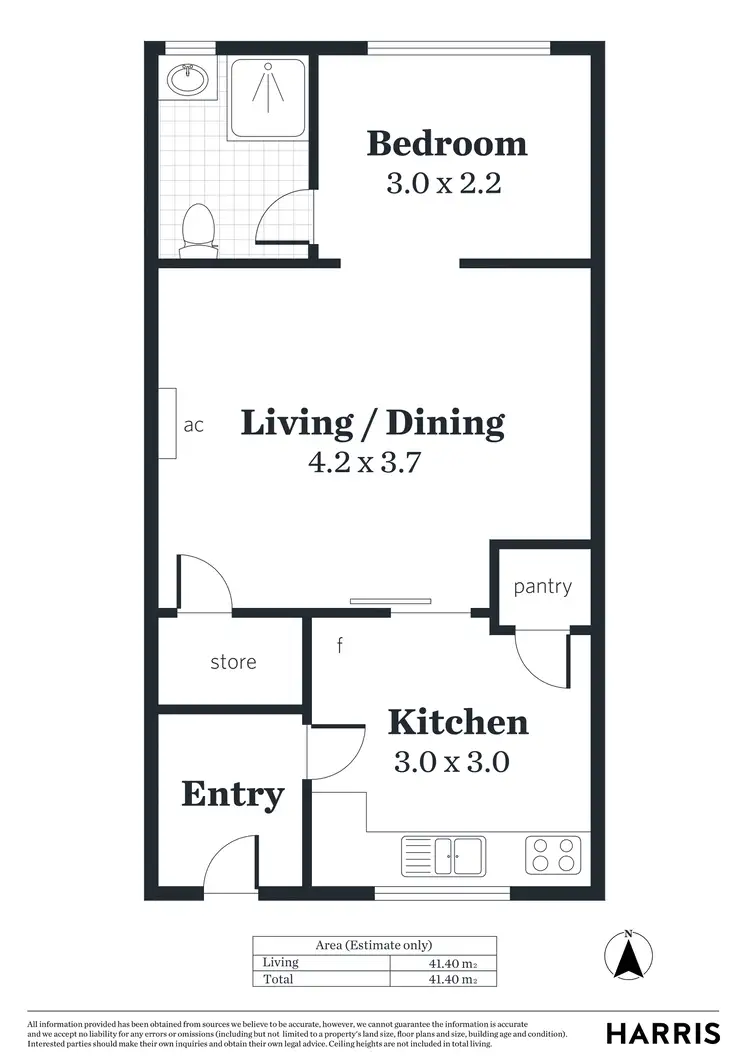 Floorplan of Homely unit listing, 1/2 Ponder Parade, Port Vincent SA 5581