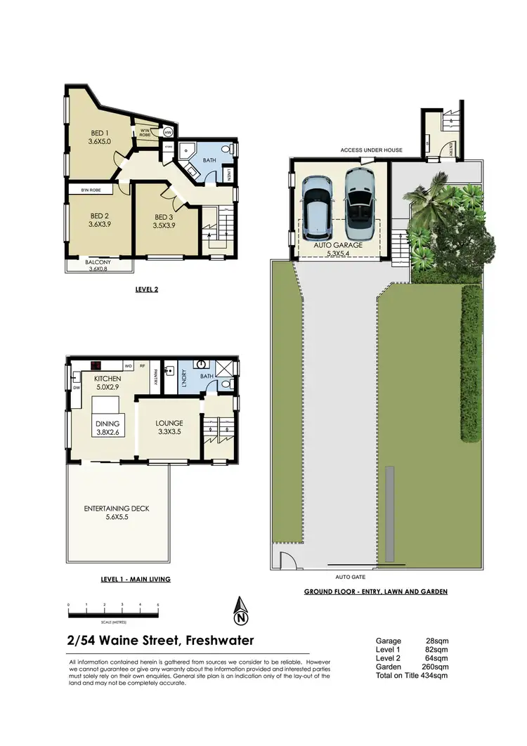 Floorplan of Homely semi-detached listing, 2/54 Waine Street, Freshwater NSW 2096