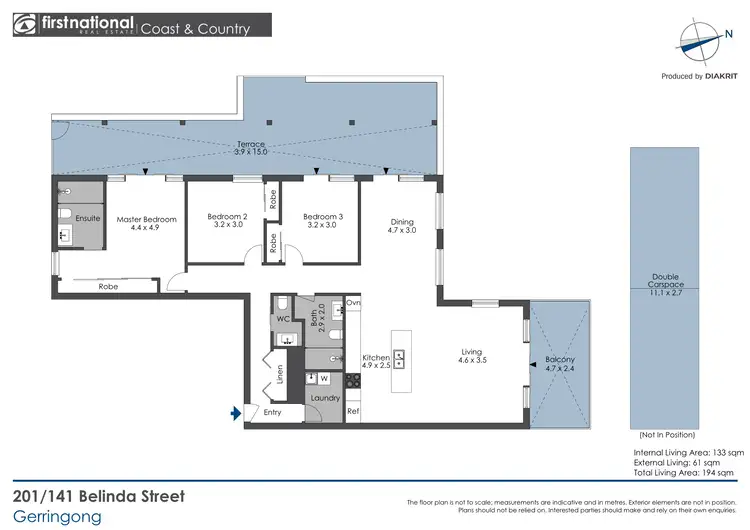 Floorplan of Homely apartment listing, 201/141 Belinda Street, Gerringong NSW 2534