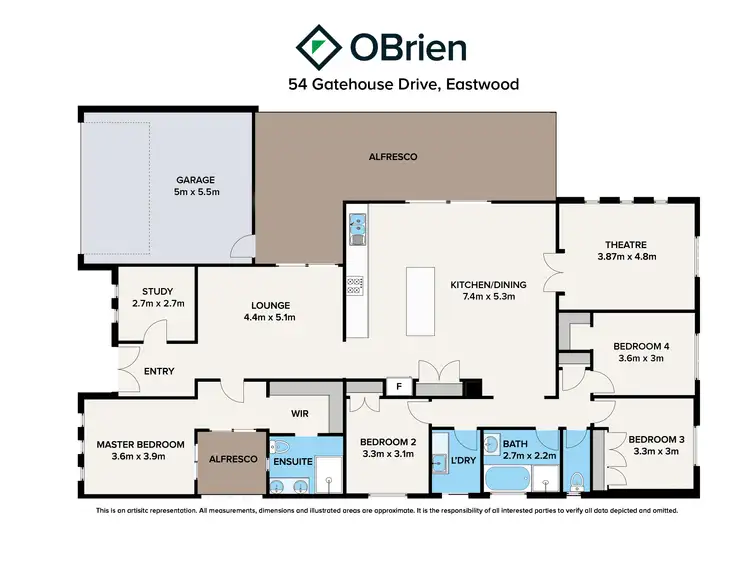 Floorplan of Homely house listing, 54 Gatehouse Drive, Eastwood VIC 3875