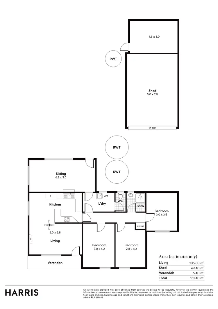 Floorplan of Homely house listing, 10 Jacobs Street, Yorketown SA 5576